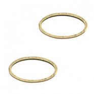 DQ metaal dichte ring ovaal 15x8mm Antiek brons